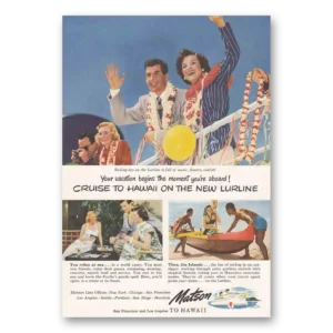 1949 Matson Line Print Ad | Sailing Day