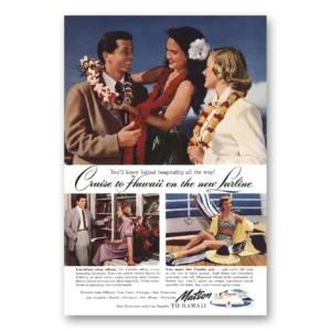 1949 Matson Line Print Ad | Island Hospitality