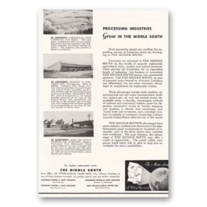 1949 Middle South Utilities Print Ad | Processing Industries