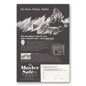 1949 Mosler Safe Print Ad | Brass Monkey Melted