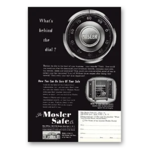 1949 Mosler Safe Print Ad | What's Behind Dial