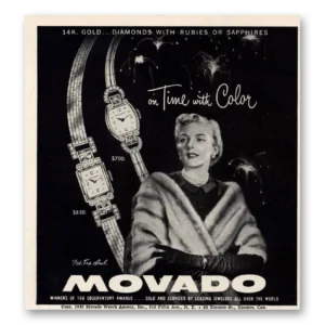 1949 Movado Watch Print Ad | On Time