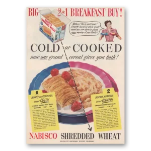 1949 Shredded Wheat Print Ad | Cold Cooked