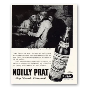 1949 Noilly Prat Vermouth Print Ad | Wine Tasting
