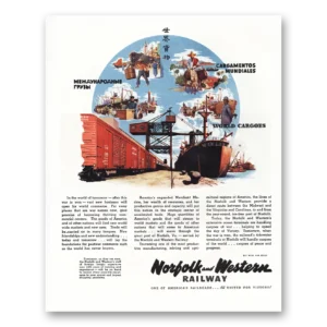 1949 Norfolk and Western Railway Print Ad | Cargamentos Mundiales