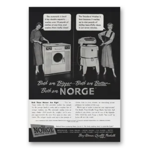 1949 Norge Washer Print Ad | Both Women