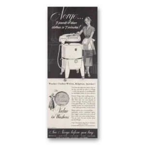 1949 Norge Washer Print Ad | Washing Machine