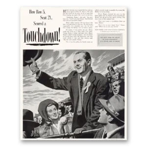 1949 New York Life Insurance Print Ad | Touchdown