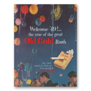 1949 Old Gold Cigarettes Print Ad | Welcome 49