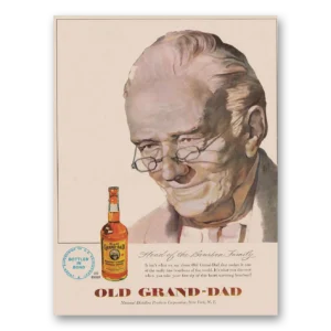 1949 Old Grand-Dad Bourbon Whiskey Print Ad | Head Bourbon