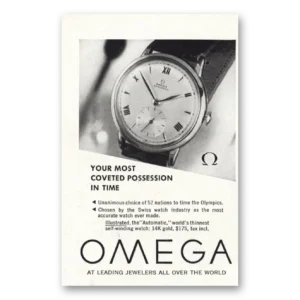 1949 Omega Watch Print Ad | Coveted