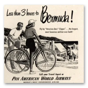 1949 Pan Am Print Ad | Bermuda