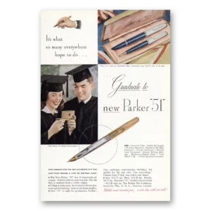 1949 Parker 51 Pen Print Ad | New Parker 51