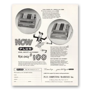 1949 Plus Computing Machines Print Ad | Speed Quality