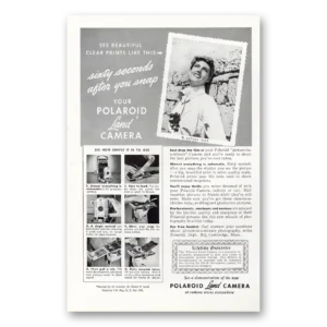 1949 Polaroid Land Camera Print Ad | Sixty Seconds