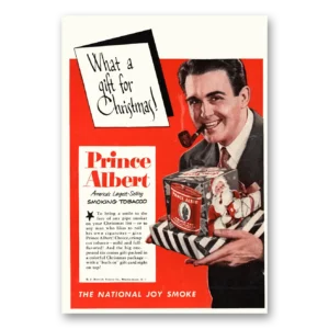 1949 Prince Albert Tobacco Print Ad | Christmas