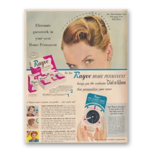 1949 Rayve Home Permanent Print Ad | Dial Wave