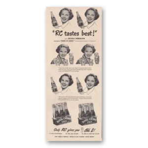 1949 Royal Crown Cola Print Ad | Mona Freeman