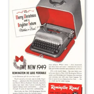 1948 Remington Typewriter Print Ad | Christmas