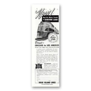 1949 Rock Island Lines Print Ad | Sunshine Land