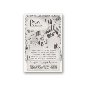 1949 Rway Northern Furniture Print Ad | Extensive Bedroom