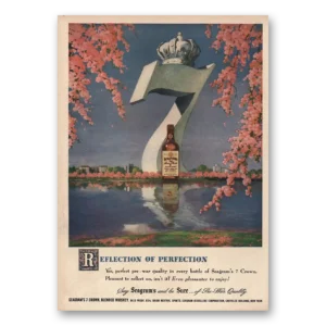 1949 Seagrams 7 Crown Whiskey Print Ad | Reflection Perfection