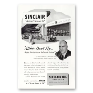 1949 Sinclair Print Ad | Eastern Airlines