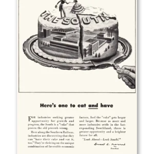 1949 Southern Railway Print Ad | One To Eat