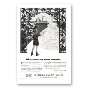 1949 Southern Railway Print Ad | Tomorrow Meets Yesterday