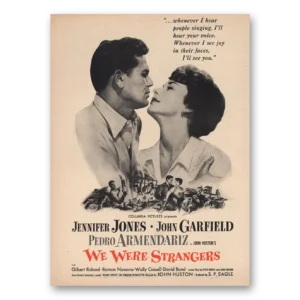 1949 We Were Strangers Promo Print Ad | Jennifer Jones