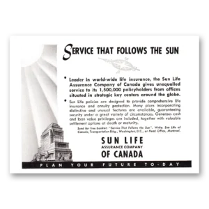 1949 Sun Life of Canada Print Ad | Follows Sun
