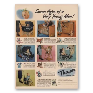1949 Thayer Tops for Tots Print Ad | Seven Ages