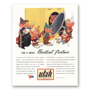 1949 Utah Radio Products Print Ad | Unsilent Partner