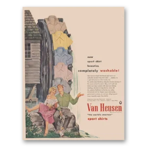 1949 Van Heusen Shirts Print Ad | Washable
