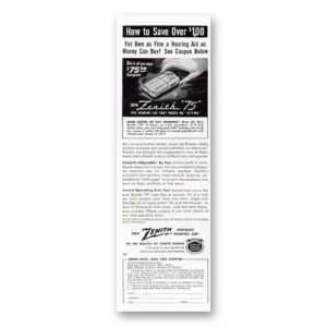 1949 Zenith Hearing Aid Print Ad | How To Save
