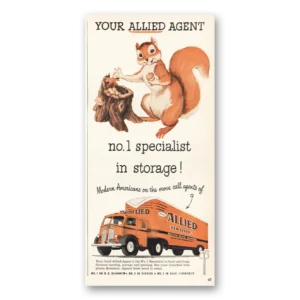 1950 Allied Van Lines Print Ad | Specialist In Storage