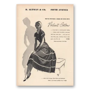 1950 B Altman Print Ad | Portrait Cottons