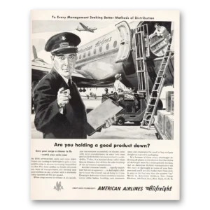 1950 American Airlines Print Ad | Good Product