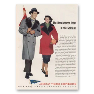 1950 American Viscose Print Ad | Handsomest