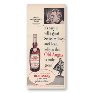 1950 Old Angus Whisky Print Ad | James Montgomery Flagg