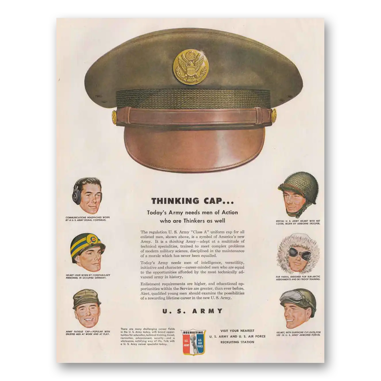 1950 US Army Print Ad | Army