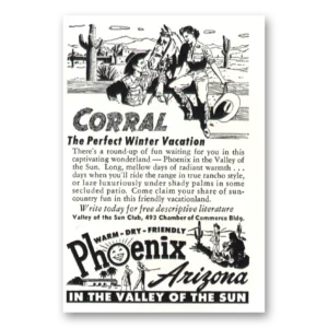 1950 Phoenix Arizona Print Ad | Corral