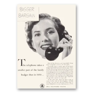 1950 Bell Telephone Print Ad | Family Budget