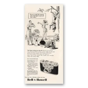 1950 Bell & Howell Camera Print Ad | Go To Kids