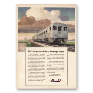 1950 Budd Print Ad | Rdc Railway Passenger Coach