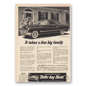 1950 Buick Special Print Ad | Fine Big Family