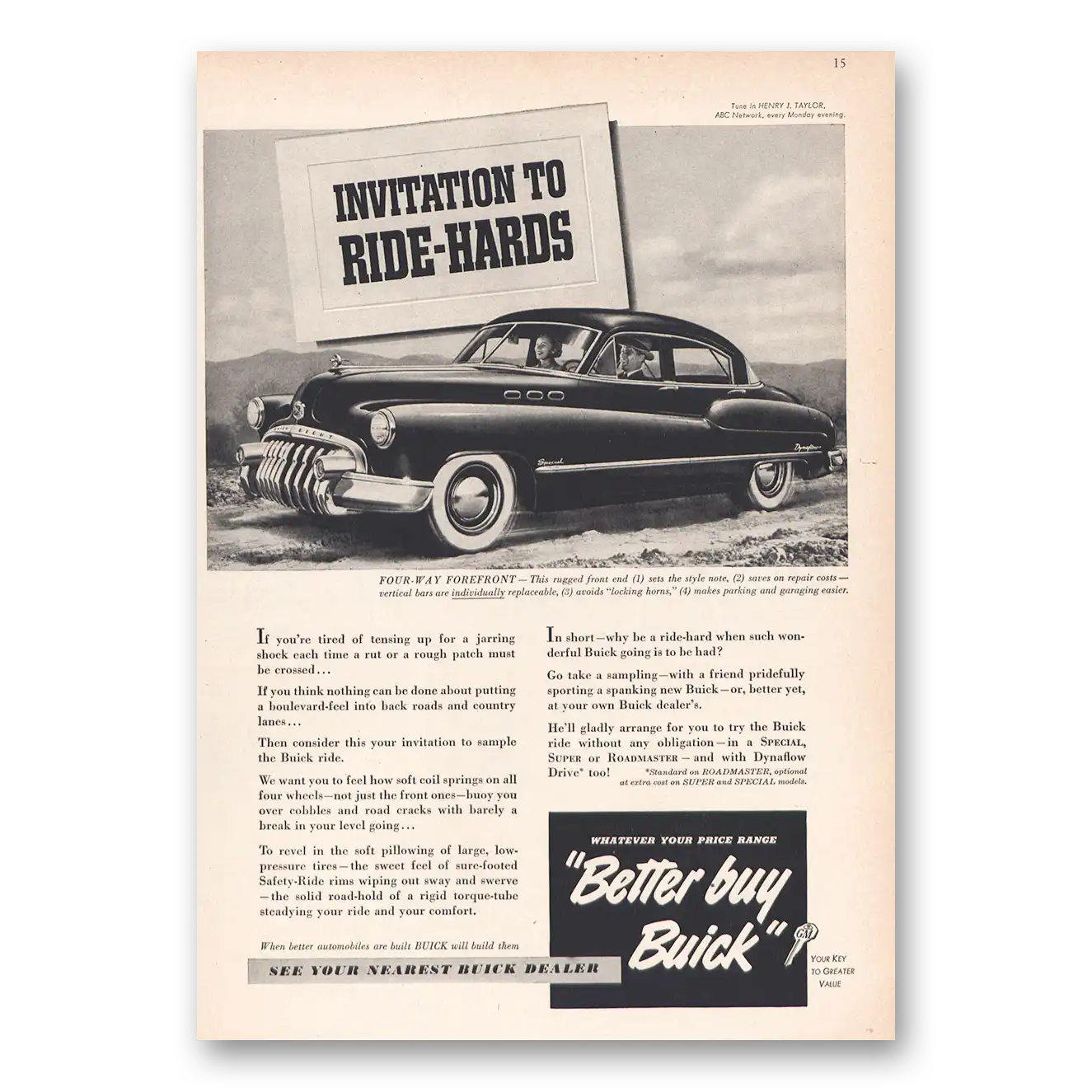 1950 Buick Special Print Ad | Ride Hards