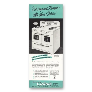 1950 Caloric Gas Ranges Print Ad | Ultramatic 7 Ranges