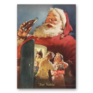 1950 Coca Cola Print Ad | For Santa