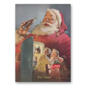 1950 Coca Cola Print Ad | Santa